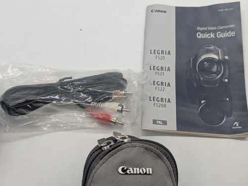 Canon Legria FS200 Camcorder 41x Zoom - Silver - Charger & 3 Batteries - Picture 4 of 4