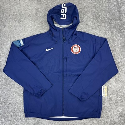 United States Olympic Team Jacket Mens Medium Blue Nike Beijing 2022 ACG Hooded