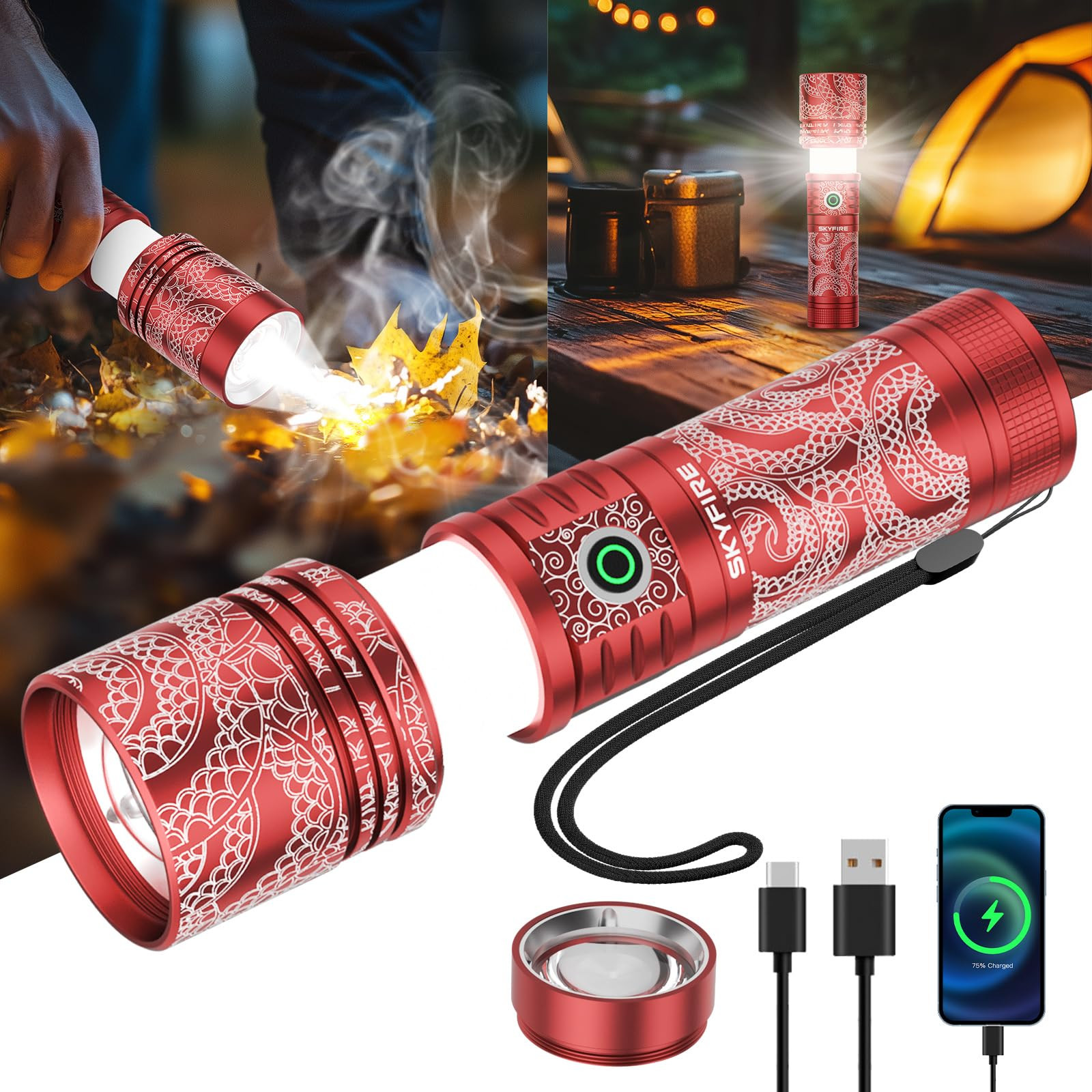 Led Flashlights High Lumen,Super Bright Rechargeable Flashlights High Lumens ...