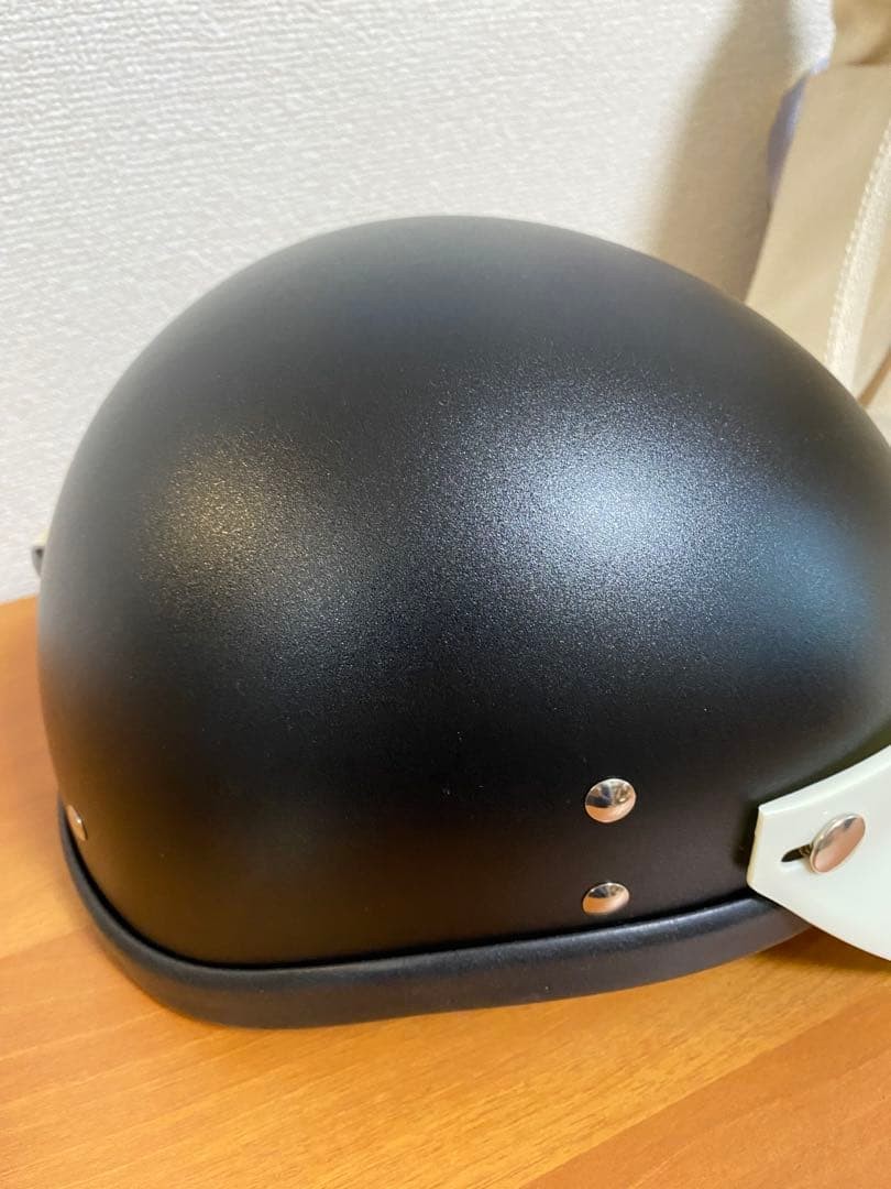 Ocean Beetle BEETLE PTR Black Motorcycle Helmet Used, Matte Finish