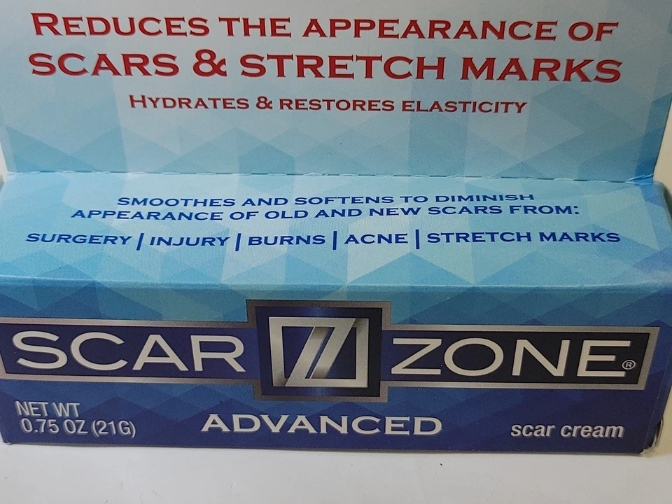 Scar Zone Advanced Scar Cream, .75 Oz, Scars, Stretch Marks, Sealed Box - Image 3 of 4