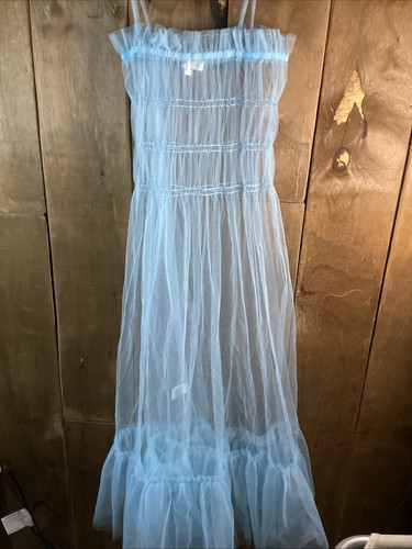 Madelyn Women’s Baby Blue Toule Dress Size Medium - Picture 4 of 4