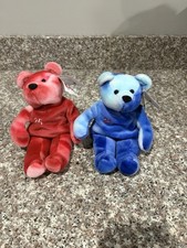 Salvino  s Bammers Mark McGwire 25 and Sammy Sosa 21 Plush Bear Lot of 2