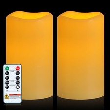 3" X 5" Outdoor Waterproof Candles, Battery Operated Led Flameless Candles wi...