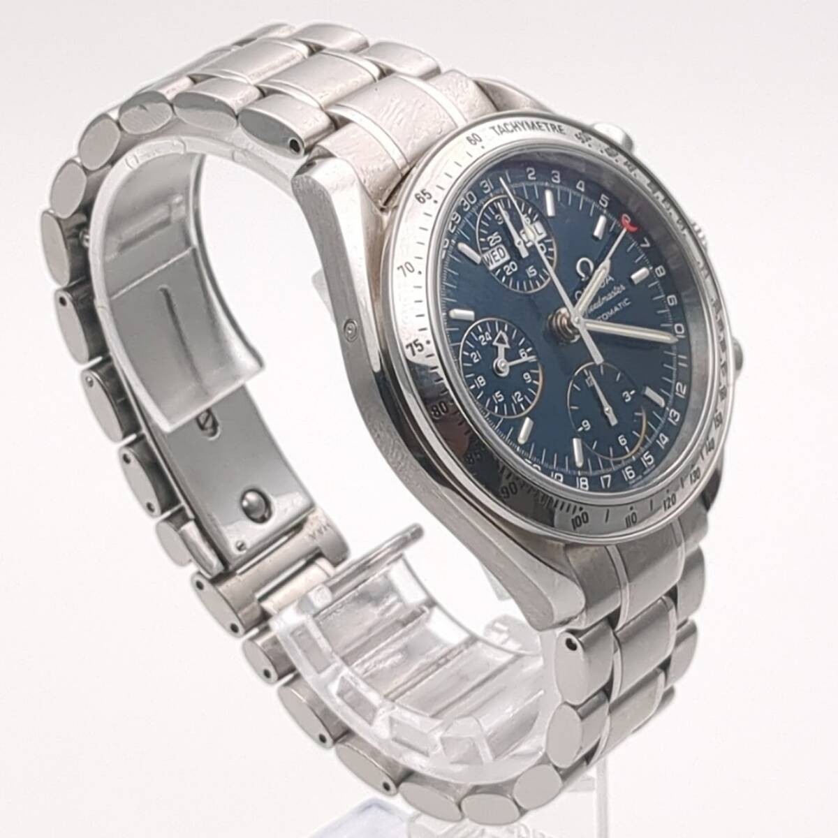 OMEGA Speedmaster Day-Date 3523.80 Blue Dial Chronograph Triple Calendar Auto image 4