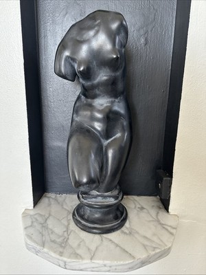 MCM Vintage ESCO Greek Nude Torso Sculpture Medici Aphrodite Black Goddess 17 