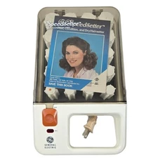 VTG General Electric Speed Setter 20 Dry Hair Hot Rollers & Clips F1-HCD-7 WORKS