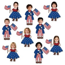 50 Pcs Patriotic 4th of July DIY Cutouts Red ...