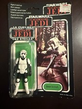 Vintage Star Wars TRI LOGO Biker Scout ROTJ Kenner MOC Sealed Figure 77 Back