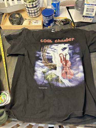 Vintage 1999 Black Coal Chamber Band Tour Y2K Grunge Graphic Shirt-Size XL