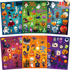 48 Sheets Halloween Stickers for Kids 1120 PCS Stickers Bulk