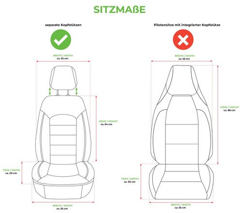 Schonbezüge Sitzbezüge für Seat Leon 2 1P Bj 2005-12 in Schwarz/Grau V1 - Bild 5 von 10