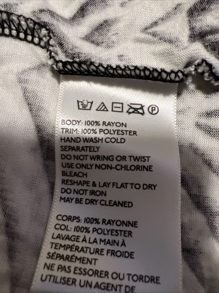 Silence + Noise Womens Sleeveless Tank Top Size L Black White Whimsigoth Grunge - Image 4 of 4