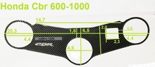 ADESIVO HONDA CBR 600/1000 PROTEZIONE PIASTRA FORCELLE Carbon Look GEL 3D MOTO