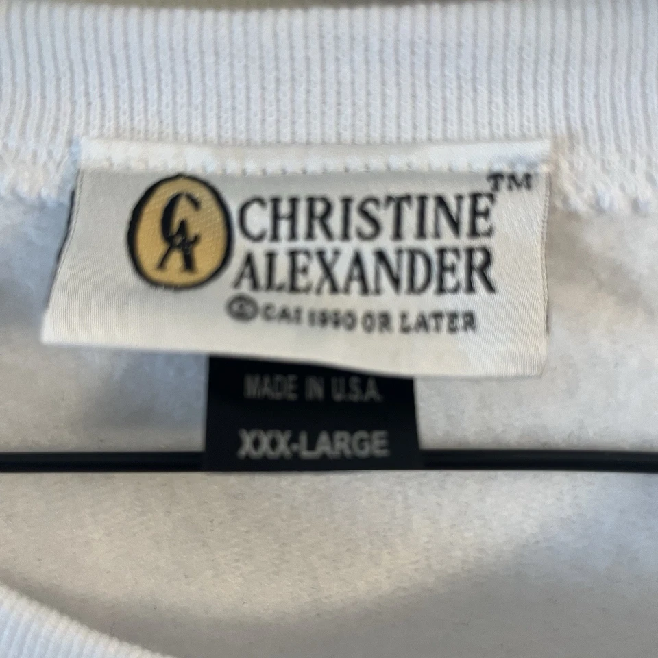 Christine Alexander Sudadera Blanca Caballo 3XL Estrás Foto 3 de 4