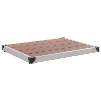 Duschwanne WPC Edelstahl Bodenelement Gartendusche mehrere Auswahl vidaXL
