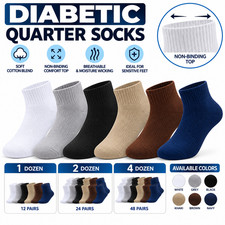 Bulk Lot Mens  Women Diabetic Ankle Socks Circulatory Size 9-11,10-13,13-15