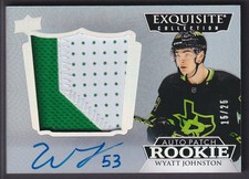 WYATT JOHNSTON - 2022 UD Exquisite Rookie Auto Patch #ECH-WJ, /25