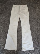 Current Elliott Women High Rise Flare Jeans Cream Colored Size 32. New