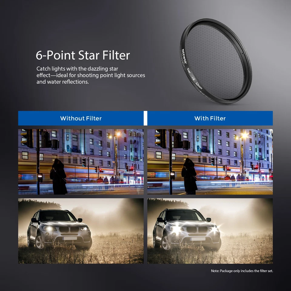 NEEWER NW SERIES BD 52mm Filter Set w/Phone Clamp, ND32/CPL/Star/Grad - Image 4 of 4