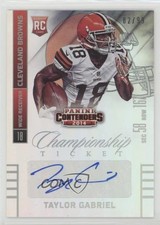 2014 Contenders Championship Ticket 82/99 Taylor Gabriel (Sec Row Seat) Auto 4l3