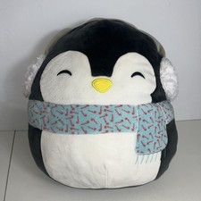 Squishmallow Luna the Penguin 12" Kellytoy Soft Plush Toy Pillow