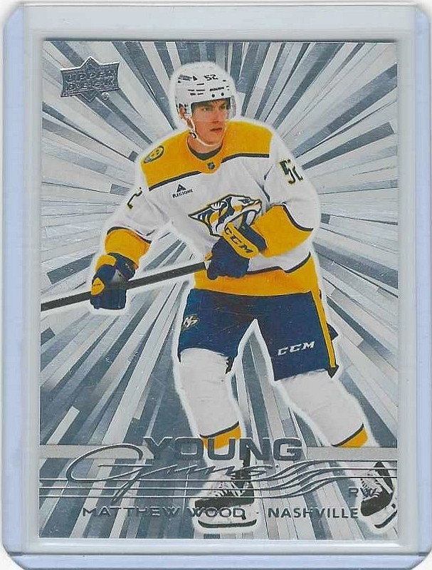 Upper Deck 2025-26 Series 1 Young Guns Outburst Matthew Wood #228 RC