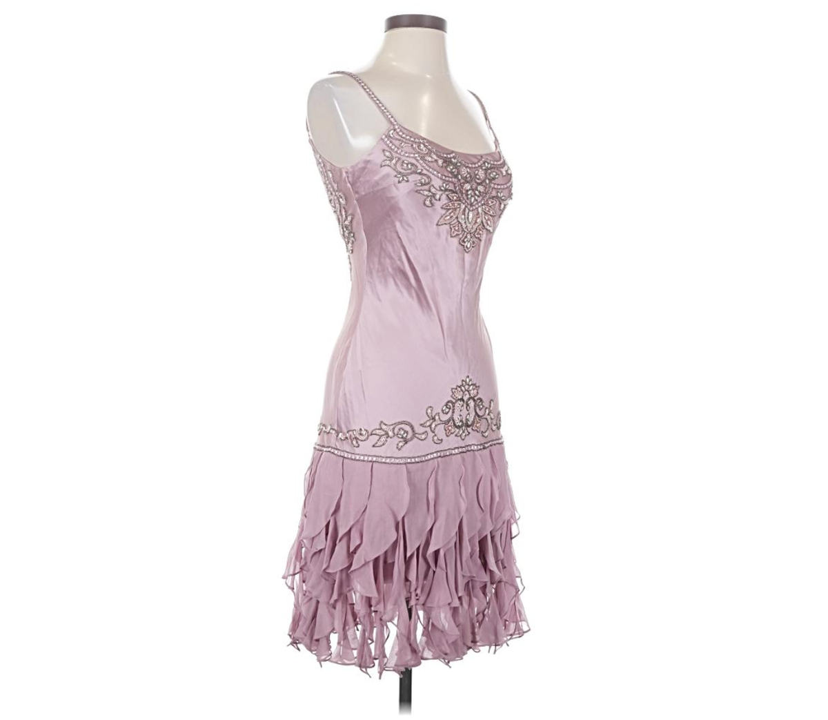 Sue Wong Nocturne Dress NWT Vintage SIlk Beaded Pink Fairy 20s