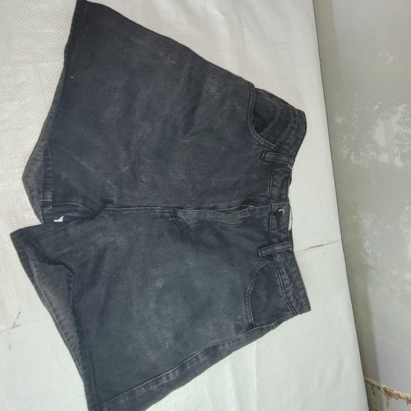 ABRAND Jeans Denim High Relaxed Shorts Black Size 10/28