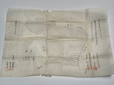 Antique Hand Drawn Map Topographical Chinese Japanese Korean Collection HISTORIC