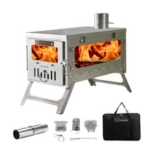 DANCHEL OUTDOOR TSG Portable TA1 Titanium Hot Tent Stove - Lightweight Foldin...