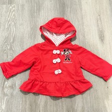Disney Parks Minnie Mouse Red Hooded Ruffle Jacket Walt Disney World Baby 12M