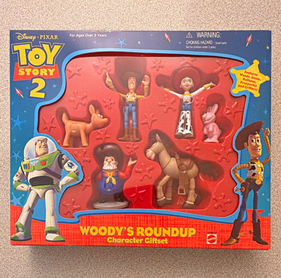 MATTEL Pixar Toy Story 2 Woody's Roundup Character Giftset Figure Set