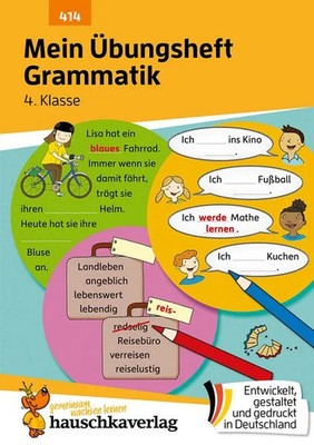 Mein Übungsheft Grammatik 4. Klasse Lernhilfe Deutsch 4. Klasse, Grammatik le...