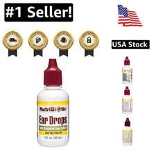 Nutribiotic Ear Drops, 1 Fl Oz - Natural Support with Tea Tree Oil & Grapefruit