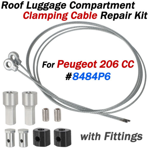 For Peugeot 206 CC Roof Trunk Luggage Compartment Clamping Cables Repair 8484P6 - Afbeelding 1 van 10