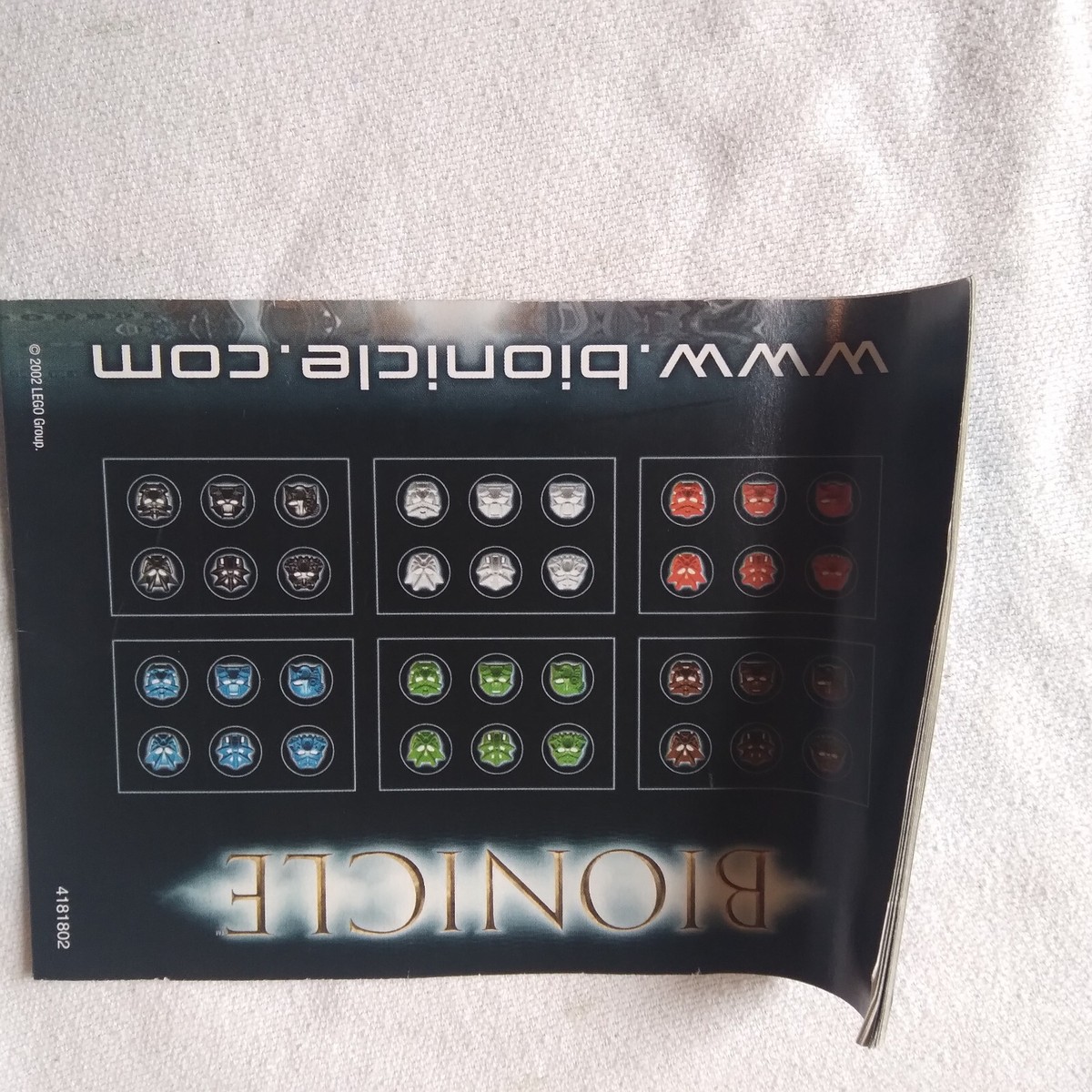 LEGO 8571 Kopaka Nuva Instruction Manual Only No Bricks Bionicle