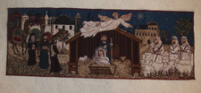 1994 Nativity Scene Tapestry Table Runner, 36" long x 13 1/2" wide, Never Used