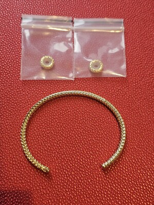 Elfbeads Scale Armreif  Gr. S,  2 stopper dazu 18k Vergolden Retired Ungetragen