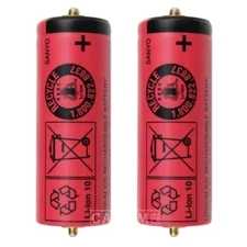 2 NEW Sanyo Braun Series Battery 1300mAh 81377206 UR18500Y Pulsonic Silk Epil