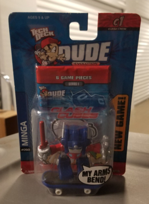 TECH DECK DUDES Minga Skate Figure OPTIMUS PRIME Skateoard