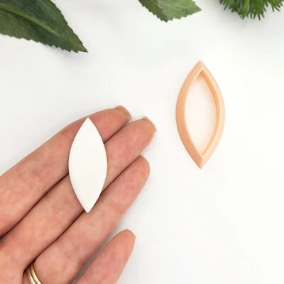 KALY AND KLAY Slim Oval Marquise Clay Cutter • Jewellery & Earring Makers Polymer Cutting Tool