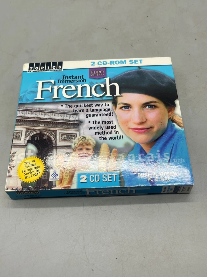instant immersion French cd rom pc & mac set of 2 cd set 2001 topice enter. READ - Image 2 of 3