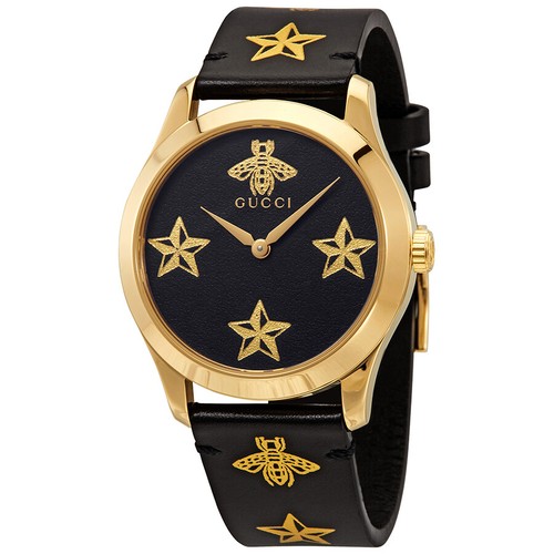 Gucci G-Timeless Black Dial Star-Bee 
