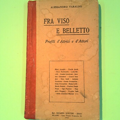 FRA GESICHT UND BELLETTO PROFILE VON SCHAUSPIELERINNEN UND SCHAUSPIELERN VARALDO QUINTIERI 1910