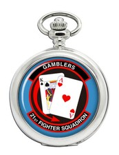 21st Fighter Squadron USAF Pocket Watch