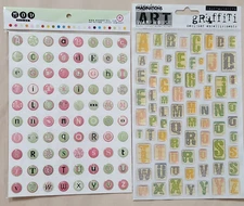 NEW 2 Pkgs Epoxy Letters Alphabet MOD Creative Imaginations Sticker Graffiti -RR