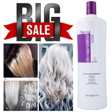No Yellow Fanola Purple Hair Shampoo 1000ml for Blonde Lightened Decolored Gray