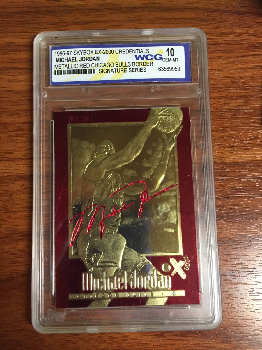 1996-97 Skybox EX-2000 Michael Jordan Credentials Red 23K 1996-97 Skybox EX-2000 Michael Jordan Credentials Red 23K