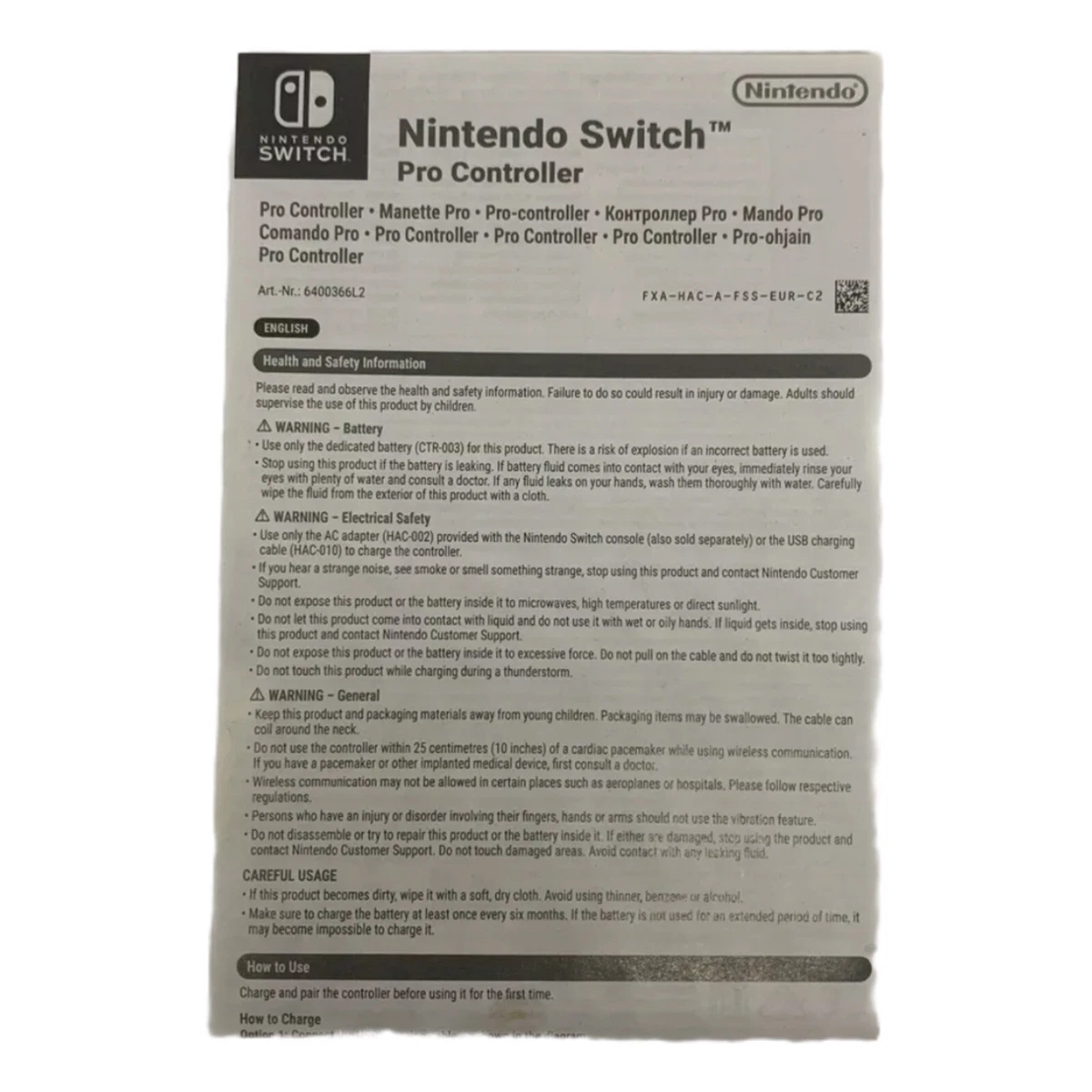 Nintendo switch manual deals